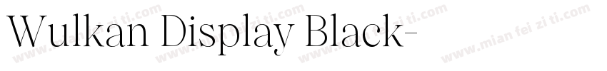 Wulkan Display Black字体转换